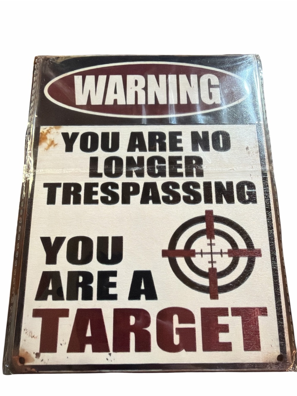 NIB "You Are A Target" Funny Wooden Sign - 6x8 - Brand New